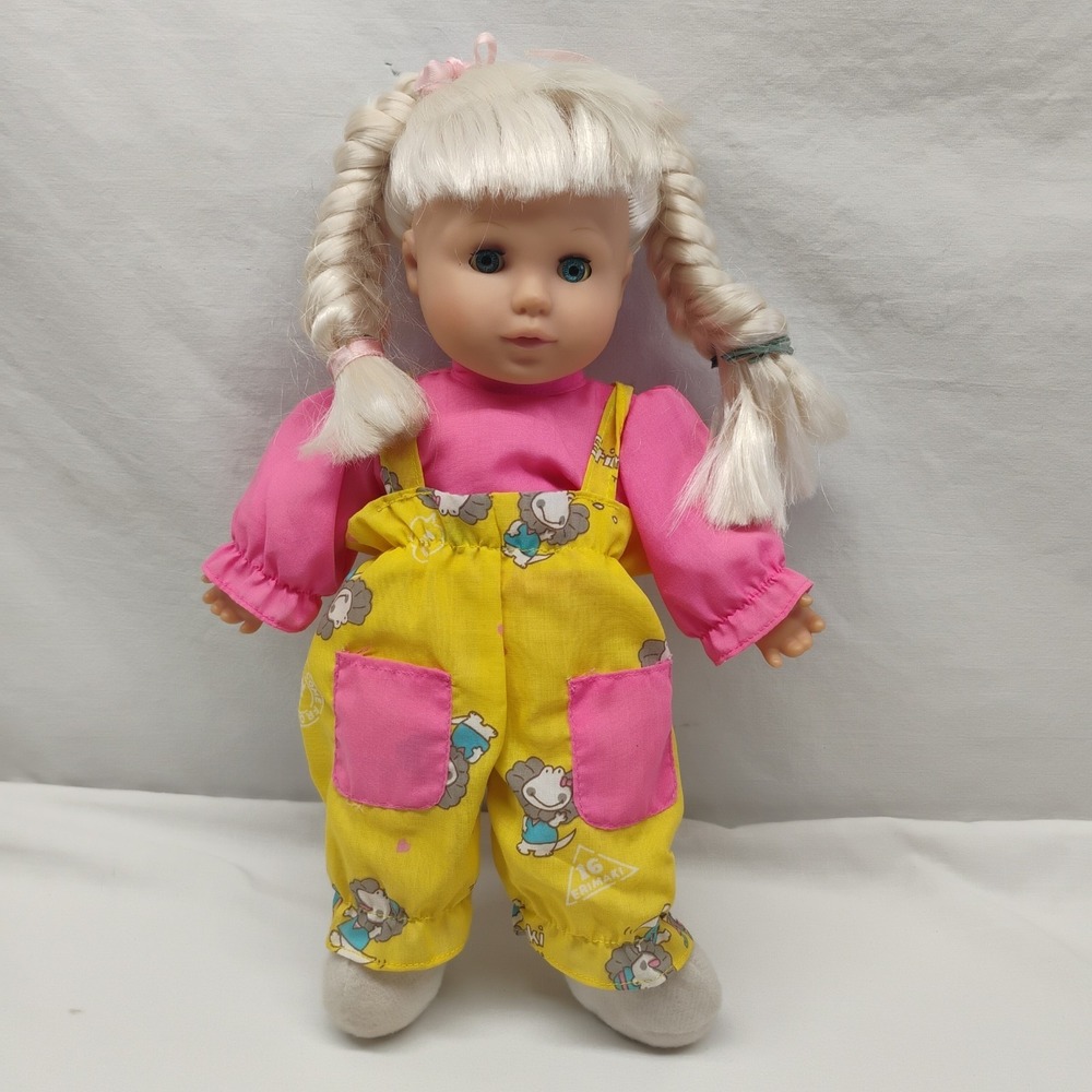 Vintage 1979 Uneeda Blonde Hair Blue Eyed Sleep Eye 12" Baby Doll W/Outfit